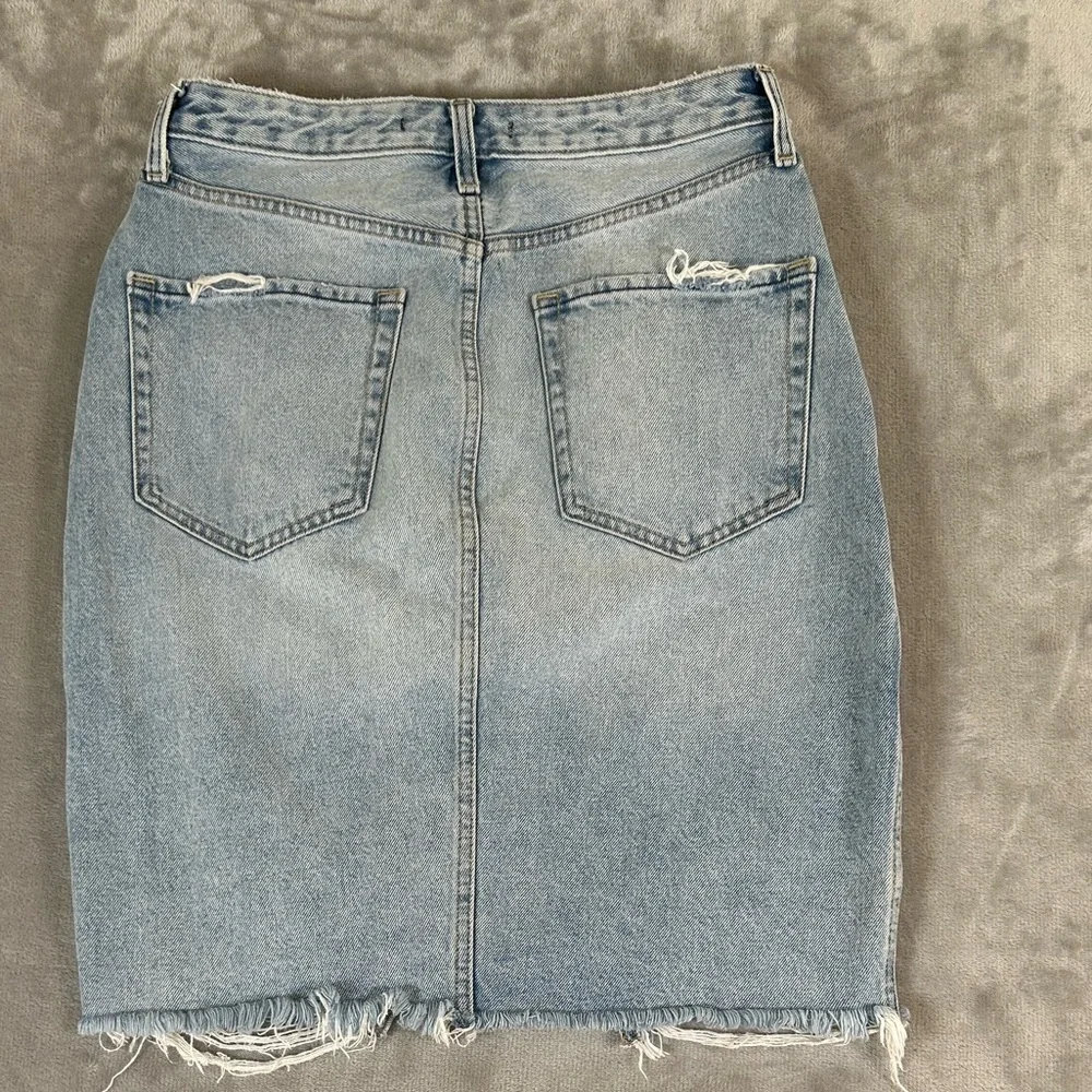 Abercrombie & fitch distressed denim pencil skirt - Picture 7 of 9